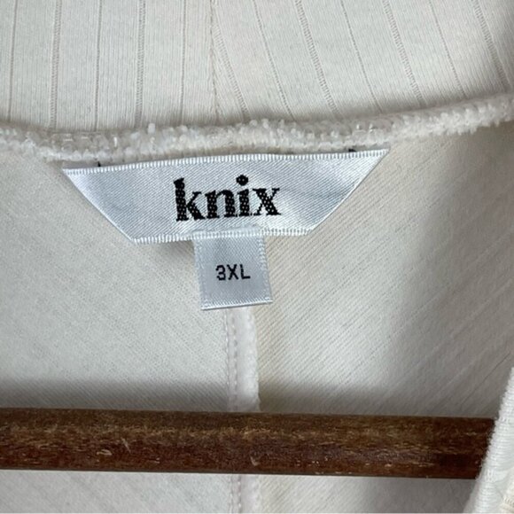 Knix Papaya Mock Neck Bodysuit in ivory size 3X soft ribbed cotton blend - Picture 5 of 9